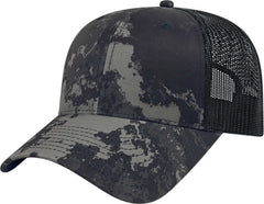 Cap America i6606VC YP Classics Veil Camo Retro Trucker Cap - PosBlack - PosBlack / One Size Fits Most