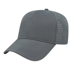 Cap America I7038 Perforated Polyester Cap - Gray - Gray / One Size Fits Most