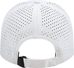 Cap America I7038 Perforated Polyester Cap - White - White / One Size Fits Most