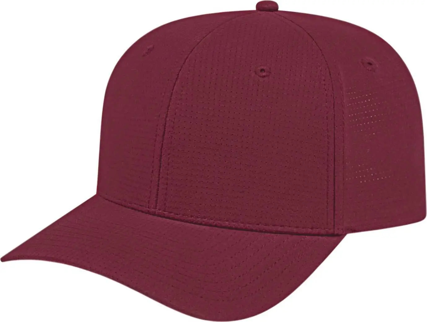 Cap America i7041 Lightweight Aerated Performance Cap - Maroon - Maroon / XS