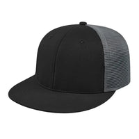 Cap America i8501 Flexfit Performance Trucker Mesh Back Cap - Black Graphite - Black Dark Gray / XS