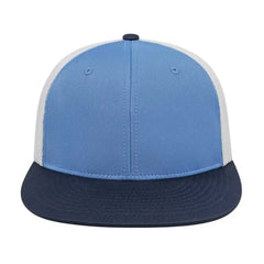 Cap America i8501 Flexfit Performance Trucker Mesh Back Cap - Columbia Blue White