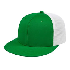 Cap America i8501 Flexfit Performance Trucker Mesh Back Cap - Kelly White