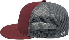 Cap America i8501 Flexfit Performance Trucker Mesh Back Cap - Maroon Graphite