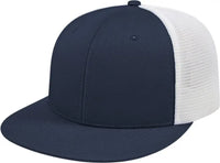Cap America i8501 Flexfit Performance Trucker Mesh Back Cap - Navy White - Navy White / XS