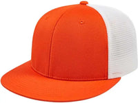 Cap America i8501 Flexfit Performance Trucker Mesh Back Cap - Orange White - Orange White / XS