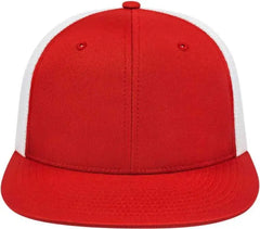 Cap America i8501 Flexfit Performance Trucker Mesh Back Cap - Red White