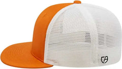 Cap America i8501 Flexfit Performance Trucker Mesh Back Cap - Texas Orange White