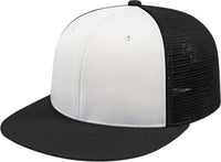 Cap America i8501 Flexfit Performance Trucker Mesh Back Cap - White Black - White Black / XS
