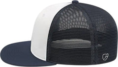 Cap America i8501 Flexfit Performance Trucker Mesh Back Cap - White Navy