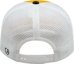 Cap America i8502 Flexfit 110 Trucker Mesh Back Cap - Athletic Gold Black White - Gold Black / One Size Fits Most