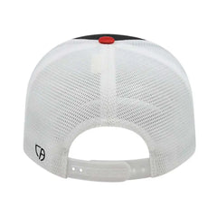 Cap America i8502 Flexfit 110 Trucker Mesh Back Cap - Black Red White - Black Red / One Size Fits Most