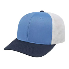 Cap America i8502 Flexfit 110 Trucker Mesh Back Cap - Columbia Navy White - Columbia Blue Navy / One Size Fits Most