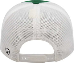 Cap America i8502 Flexfit 110 Trucker Mesh Back Cap - Dark Green White - Forest White / One Size Fits Most