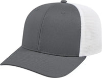 Cap America i8502 Flexfit 110 Trucker Mesh Back Cap - Graphite White - Graphite White / One Size Fits Most
