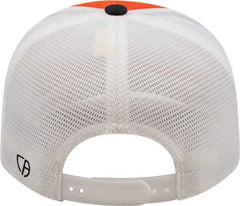 Cap America i8502 Flexfit 110 Trucker Mesh Back Cap - Orange Black White - Orange Black / One Size Fits Most