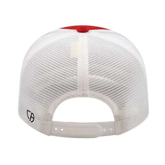 Cap America i8502 Flexfit 110 Trucker Mesh Back Cap - Red White - Red White / One Size Fits Most
