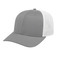 Cap America i8502 Flexfit 110 Trucker Mesh Back Cap - Silver White - Light Gray White / One Size Fits Most