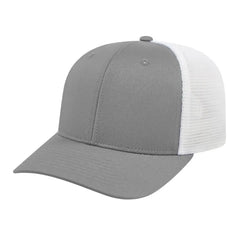 Cap America i8502 Flexfit 110 Trucker Mesh Back Cap - Silver White - Light Gray White / One Size Fits Most