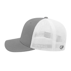 Cap America i8502 Flexfit 110 Trucker Mesh Back Cap - Silver White - Light Gray White / One Size Fits Most