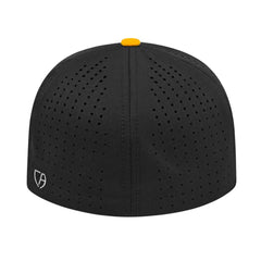 Cap America i8503 Flexfit Perforated Performance Cap - Black Athletic Gold