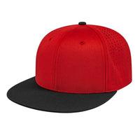 Cap America i8503 Flexfit Perforated Performance Cap - Red Black - Red Black / XS