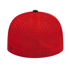 Cap America i8503 Flexfit Perforated Performance Cap - Red Black