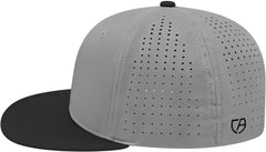 Cap America i8503 Flexfit Perforated Performance Cap - Silver Black