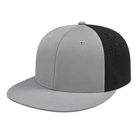 Cap America i8503 Flexfit Perforated Performance Cap - Silver Silver Black - Light Gray Black / XS
