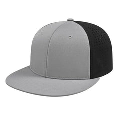 Cap America i8503 Flexfit Perforated Performance Cap - Silver Silver Black - Light Gray Black / XS