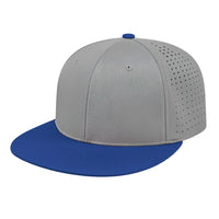 Cap America i8503 Flexfit Perforated Performance Cap - Silver Royal - Light Gray Royal / XS