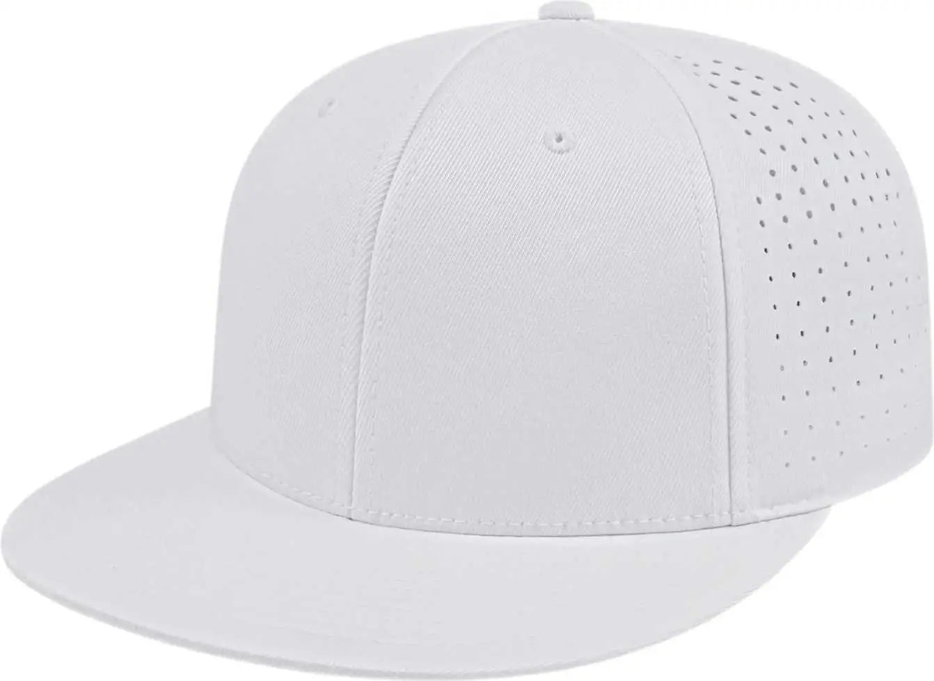 Cap America i8503 Flexfit Perforated Performance Cap - White - White / XS