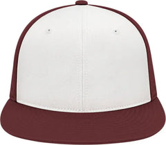Cap America i8503 Flexfit Perforated Performance Cap - White Maroon