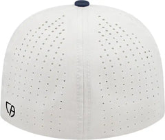 Cap America i8503 Flexfit Perforated Performance Cap - White Navy