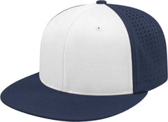 Cap America i8503 Flexfit Perforated Performance Cap - White Navy Navy - White Navy Navy / XS
