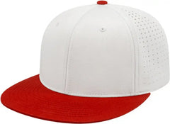 Cap America i8503 Flexfit Perforated Performance Cap - White Red Royal - White Red / XS