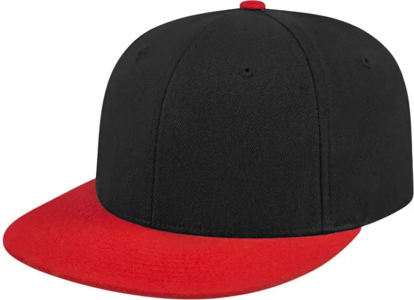 Cap America i8504 Flexfit Wool Blend Performance Cap - Black - Black / XS