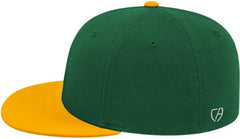 Cap America i8504 Flexfit Wool Blend Performance Cap - Dark Green Athletic Gold
