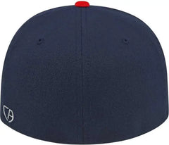 Cap America i8504 Flexfit Wool Blend Performance Cap - Navy Red