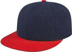 Cap America i8504 Flexfit Wool Blend Performance Cap - Navy Red - Navy Red / XS