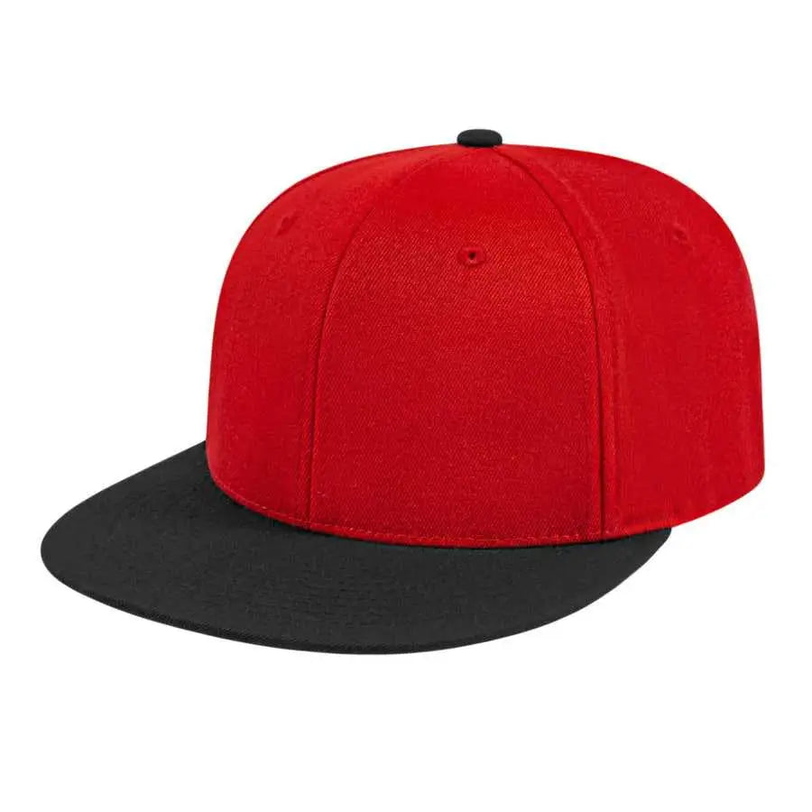 Cap America i8504 Flexfit Wool Blend Performance Cap - Red Black - Red Black / XS