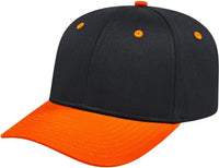 Cap America i8505 Original Poly/Cotton Snap Back Cap - Black Orange - Black Orange / Youth