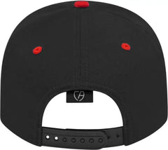 Cap America i8505 Original Poly/Cotton Snap Back Cap - Black Red