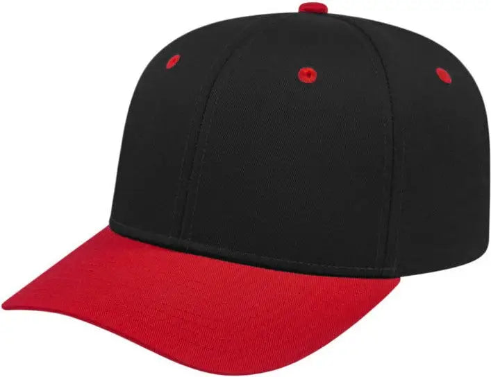 Cap America i8505 Original Poly/Cotton Snap Back Cap - Black Red - Black Red / Youth