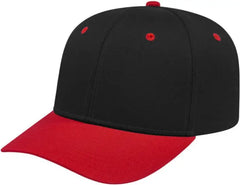 Cap America i8505 Original Poly/Cotton Snap Back Cap - Black Red - Black Red / Youth