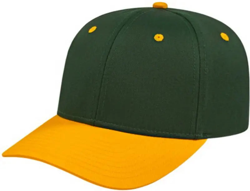 Cap America i8505 Original Poly/Cotton Snap Back Cap - Dark Green Athletic Gold - Forest Gold / Youth