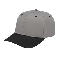 Cap America i8505 Original Poly/Cotton Snap Back Cap - Silver Black - Light Gray Black / Youth