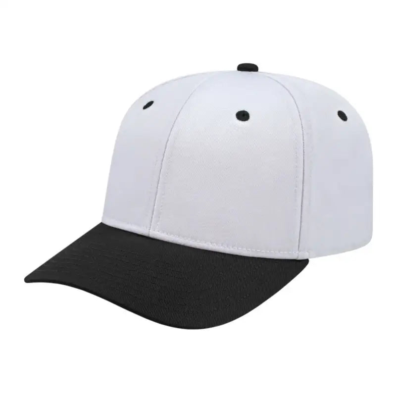 Cap America i8505 Original Poly/Cotton Snap Back Cap - White Black - White Black / Youth