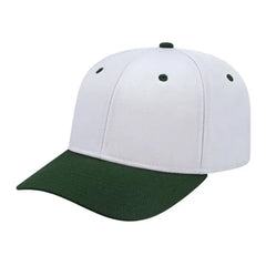 Cap America i8505 Original Poly/Cotton Snap Back Cap - White Dark Green - White Forest / Youth