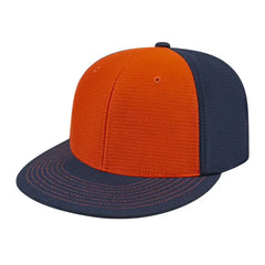 Cap America i8508 Flexfit Aerated Performance Cap - Orange Navy - Orange Navy / XS